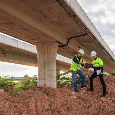 Construction Managers reviewing Civil Infrastructure Engineered Fill