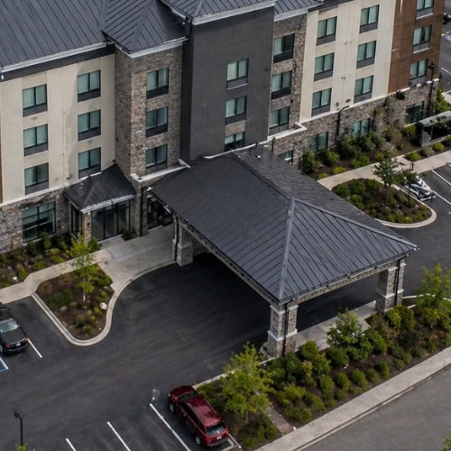 hospitality-metal-roof-deck-bonitz Metal roof deck for hotel and hospitality building